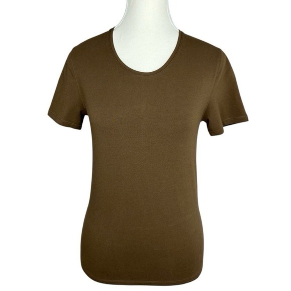 Everlane Womens Supima Cotton Scoopneck‎ Tee Cocoa Brown Short Sleeve Small NWT